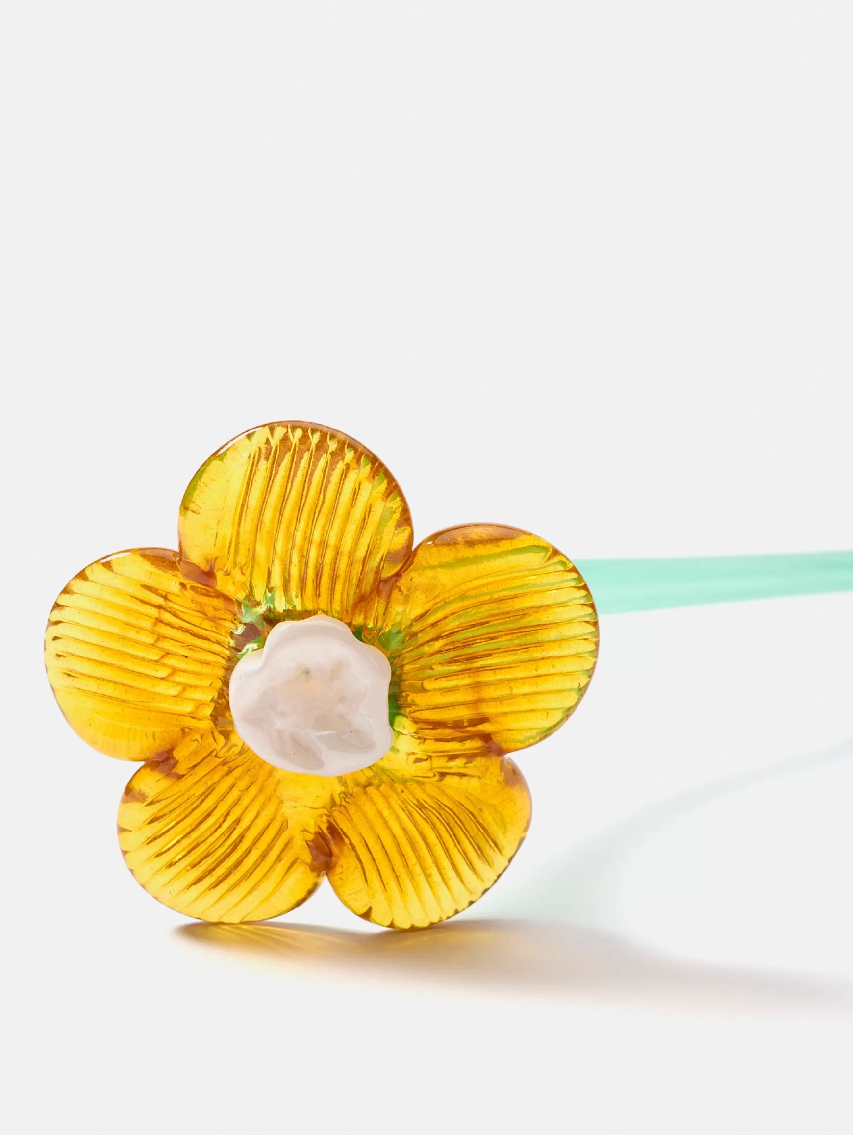 HOFF Déco | Déco*MOUTHBLOWN CRYSTAL FLOWER MUSTARD